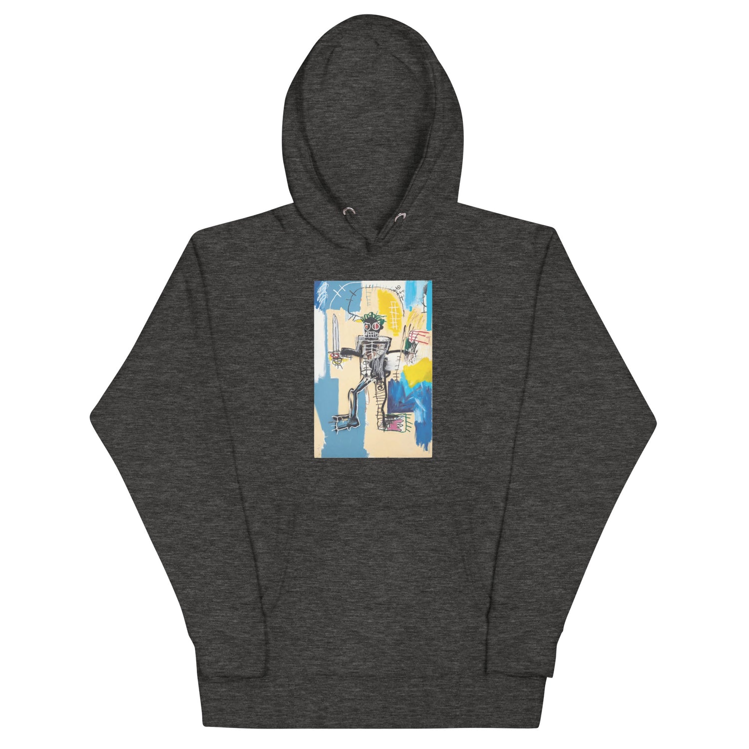 Jean-Michel Basquiat "Warrior" Artwork Printed Premium Streetwear Sweatshirt Hoodie Charcoal Grey