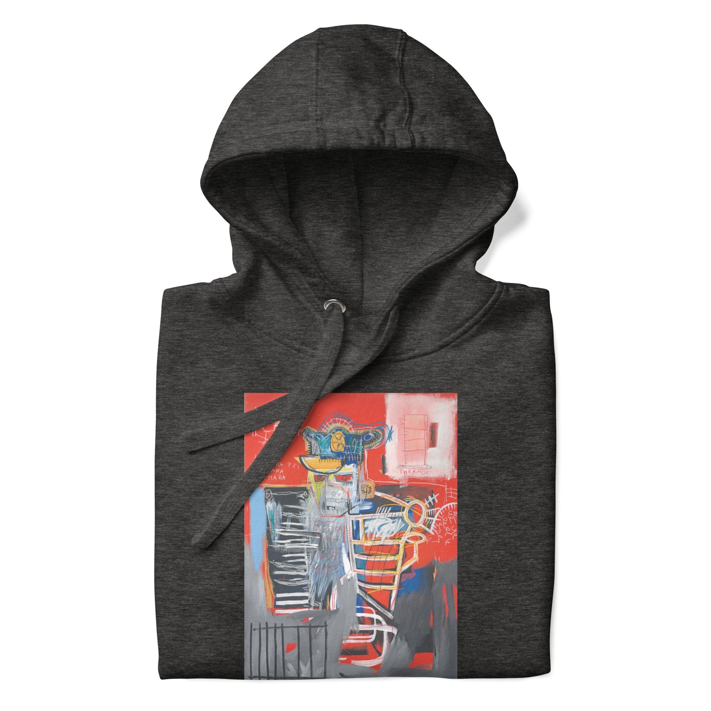 Jean-Michel Basquiat "La Hara" Artwork Printed Premium Streetwear Sweatshirt Hoodie Charcoal Grey