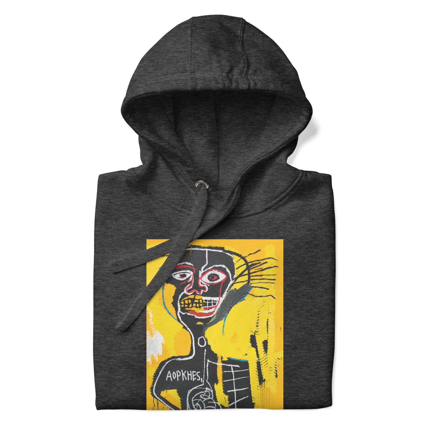 Jean-Michel Basquiat "Cabeza" Artwork Printed Premium Streetwear Sweatshirt Hoodie Charcoal Grey