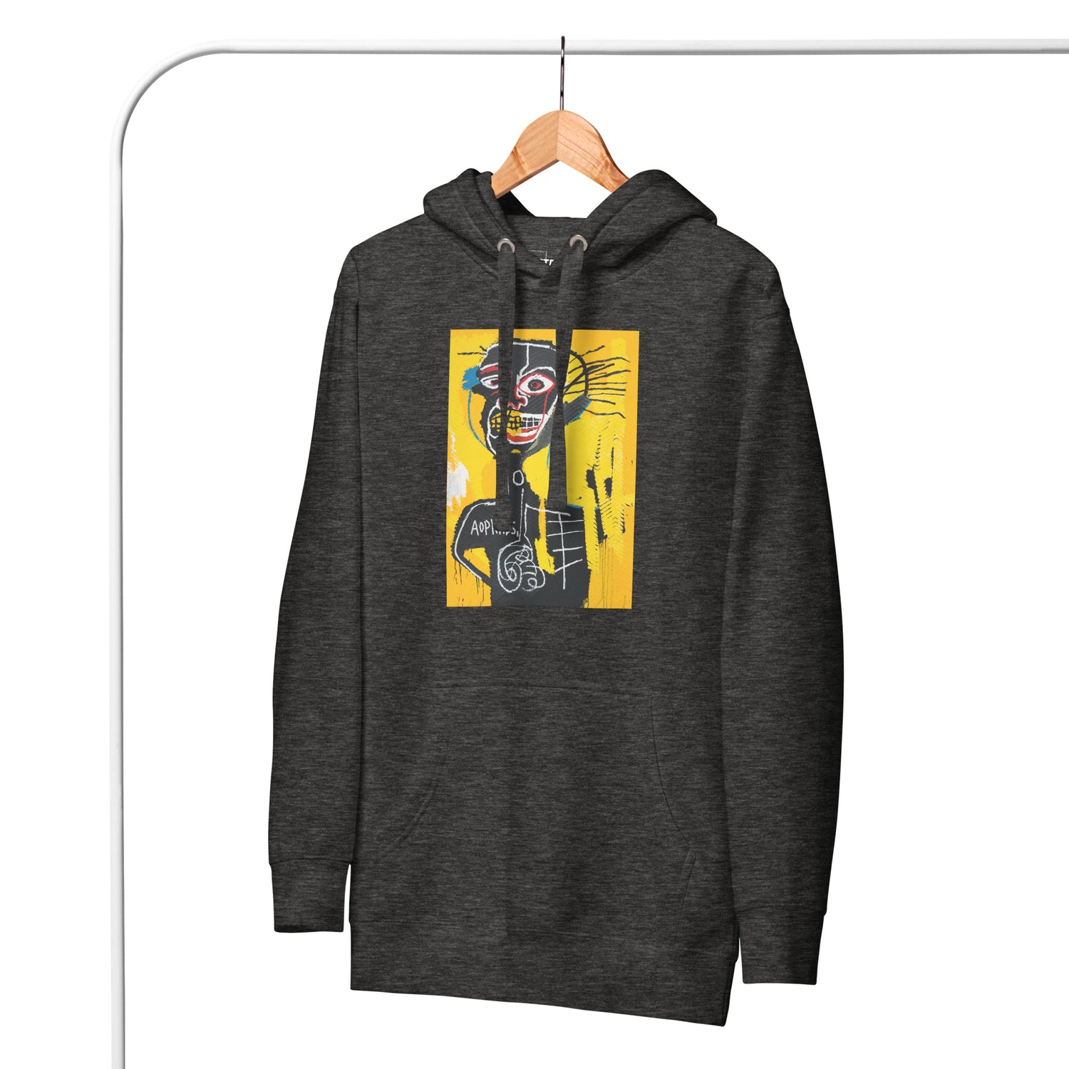 Jean-Michel Basquiat "Cabeza" Artwork Printed Premium Streetwear Sweatshirt Hoodie Charcoal Grey