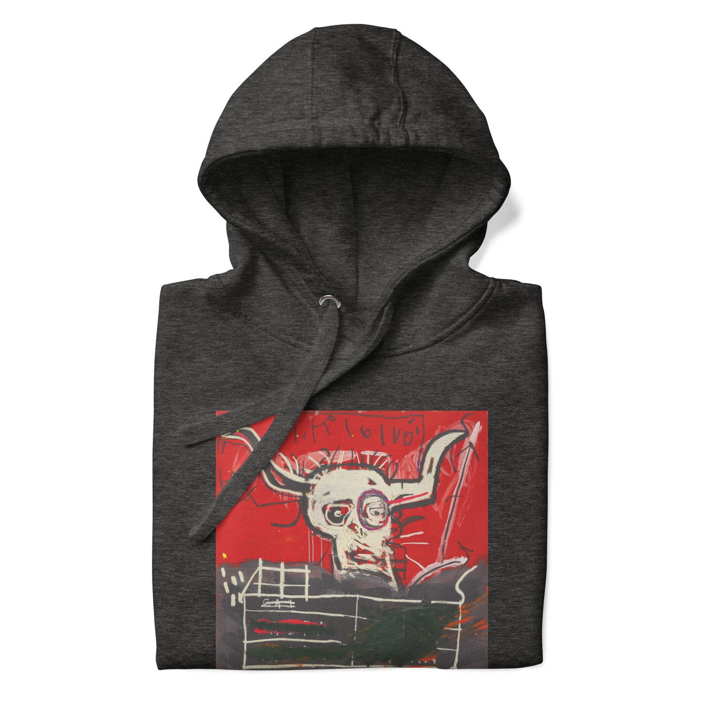 Jean-Michel Basquiat "Cabra" Artwork Printed Premium Streetwear Sweatshirt Hoodie Charcoal Grey