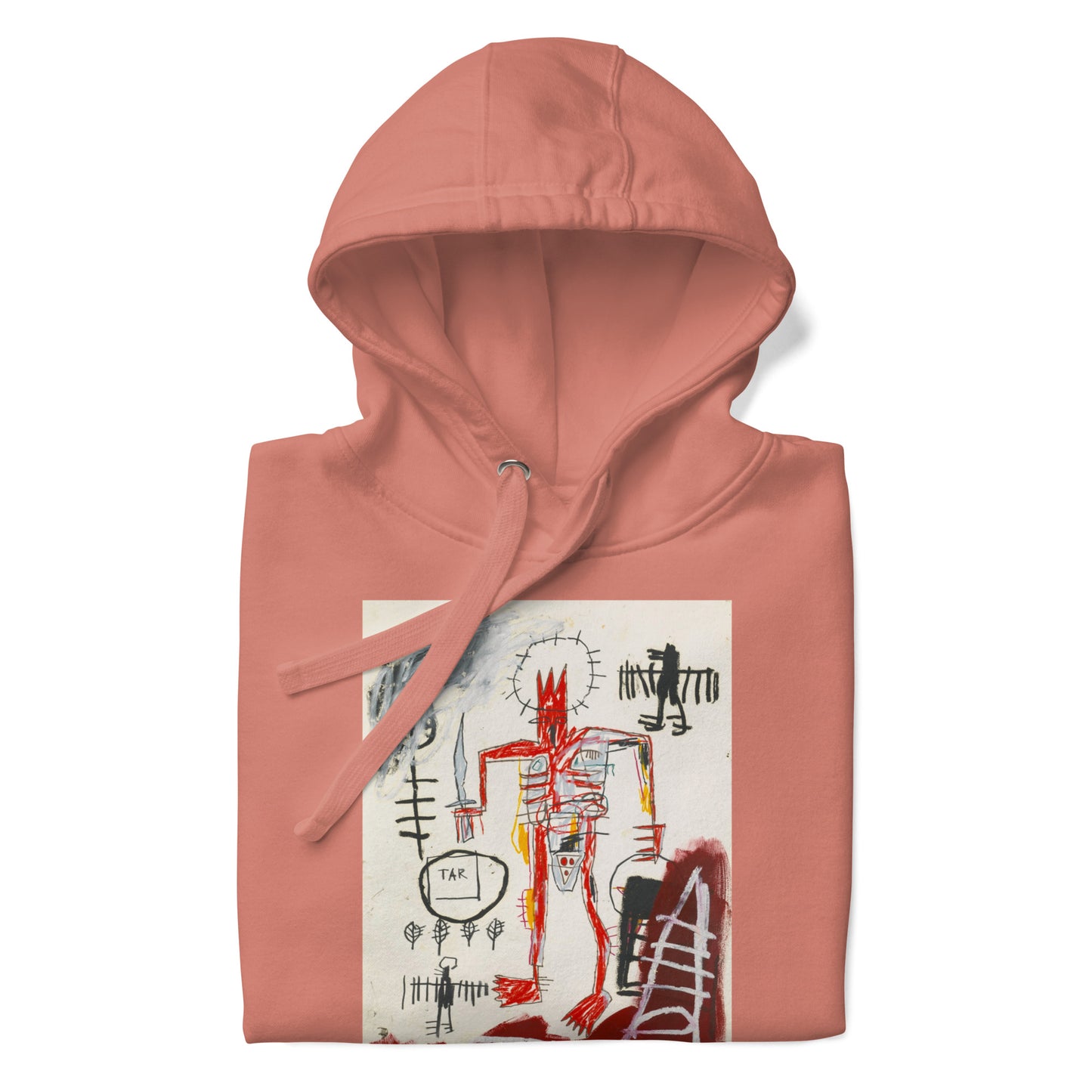 Jean-Michel Basquiat "Untitled" Artwork Printed Premium Streetwear Sweatshirt Hoodie Salmon Pink