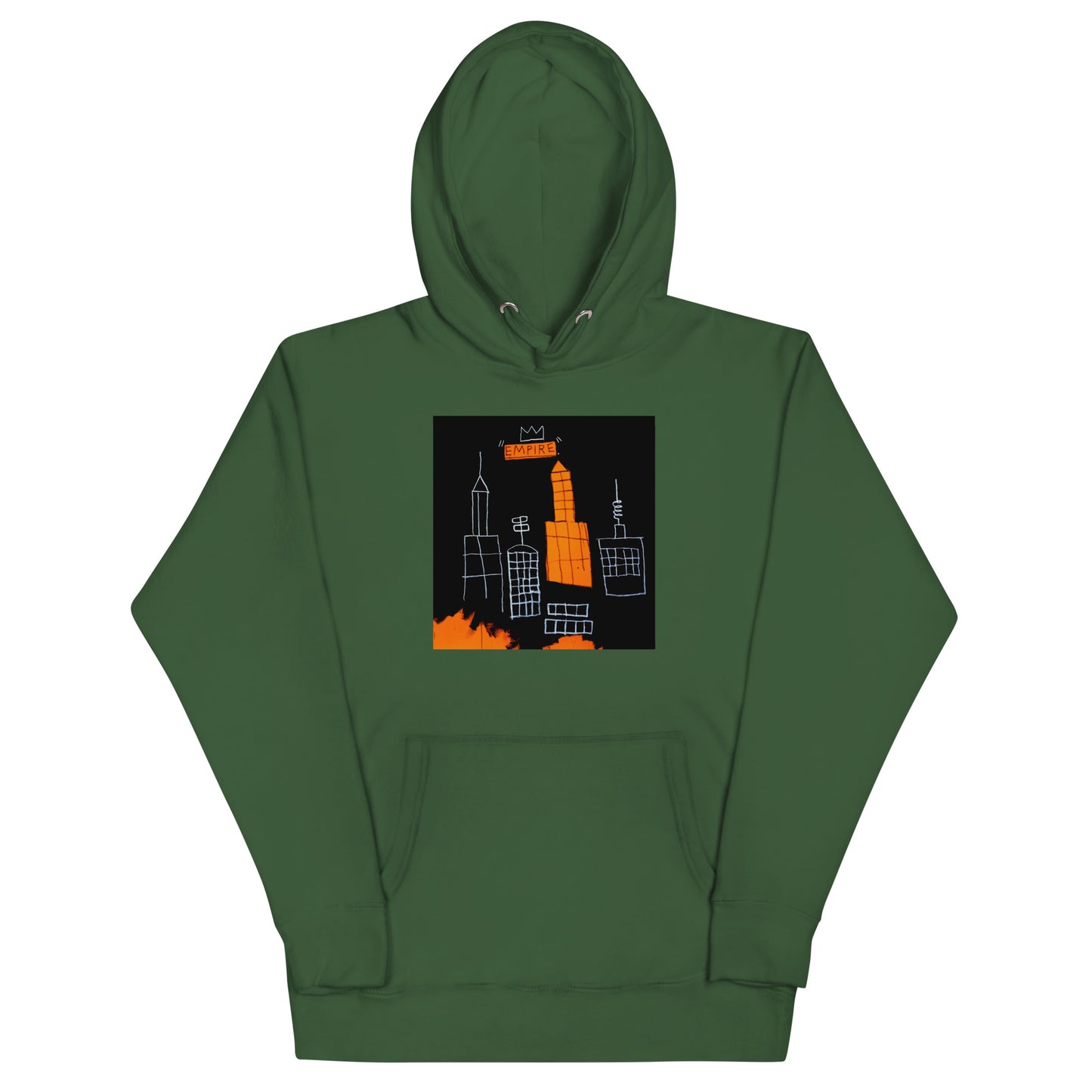 Jean-Michel Basquiat "Mecca" Artwork Printed Premium Streetwear Sweatshirt Hoodie Forest Green