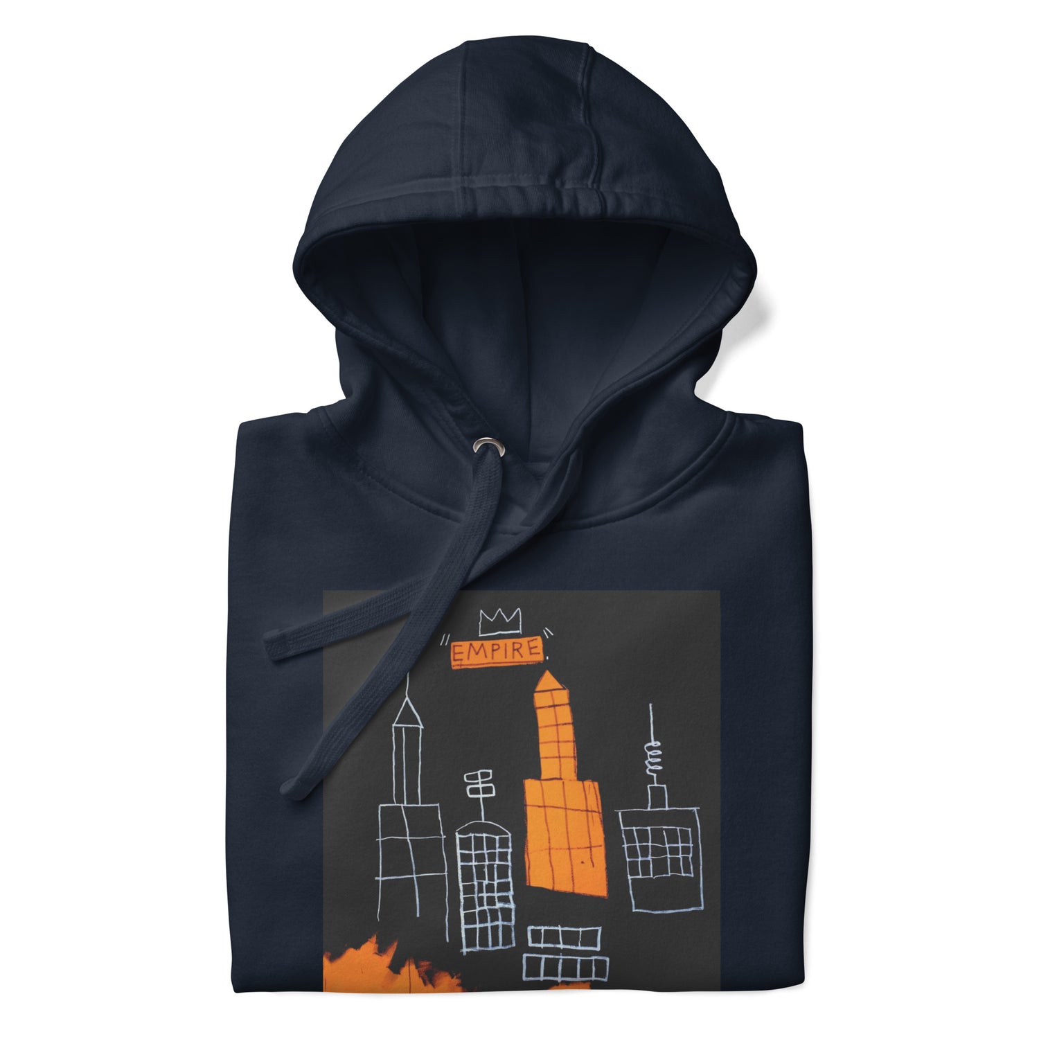 Jean-Michel Basquiat "Mecca" Artwork Printed Premium Streetwear Sweatshirt Hoodie Navy Blue