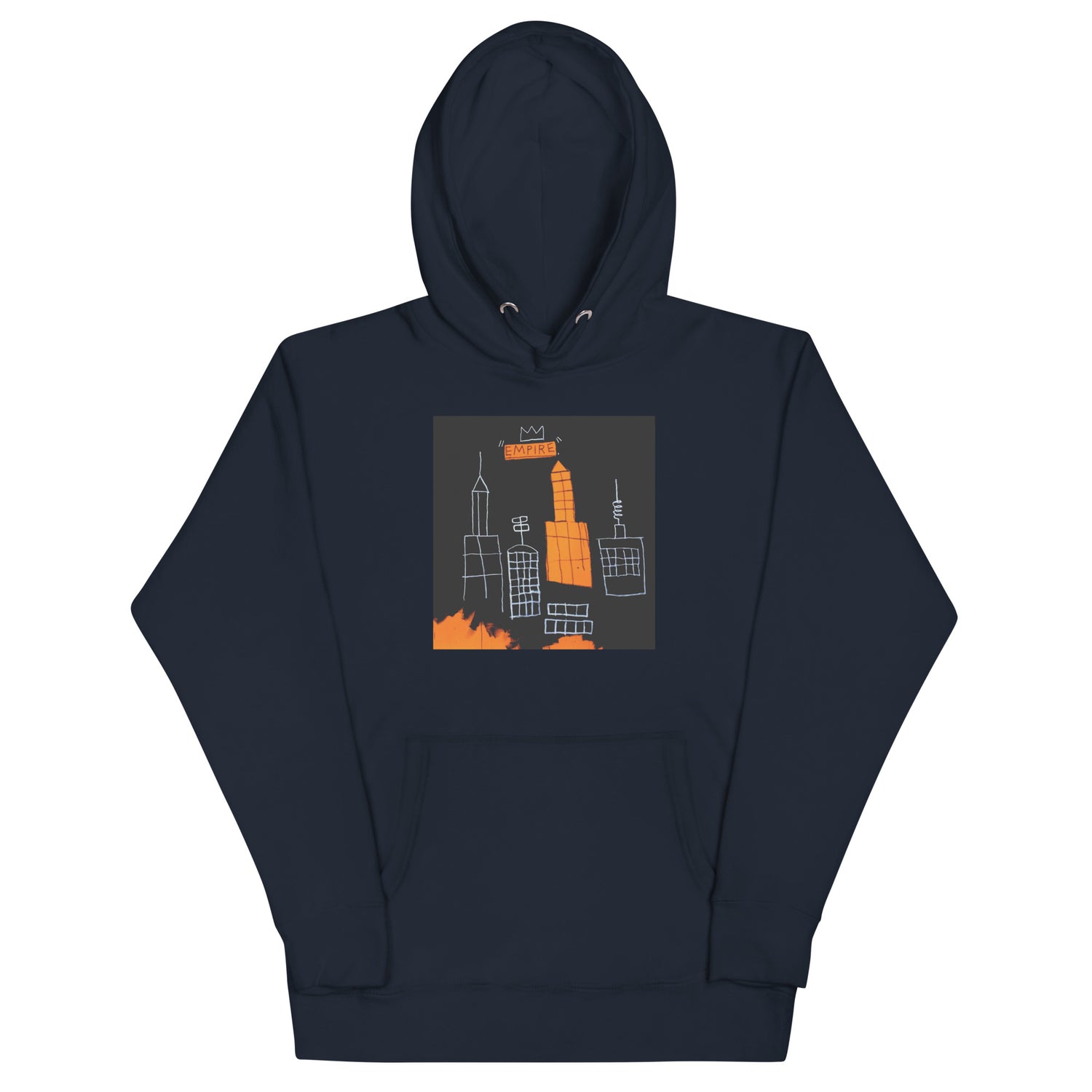 Jean-Michel Basquiat "Mecca" Artwork Printed Premium Streetwear Sweatshirt Hoodie Navy Blue