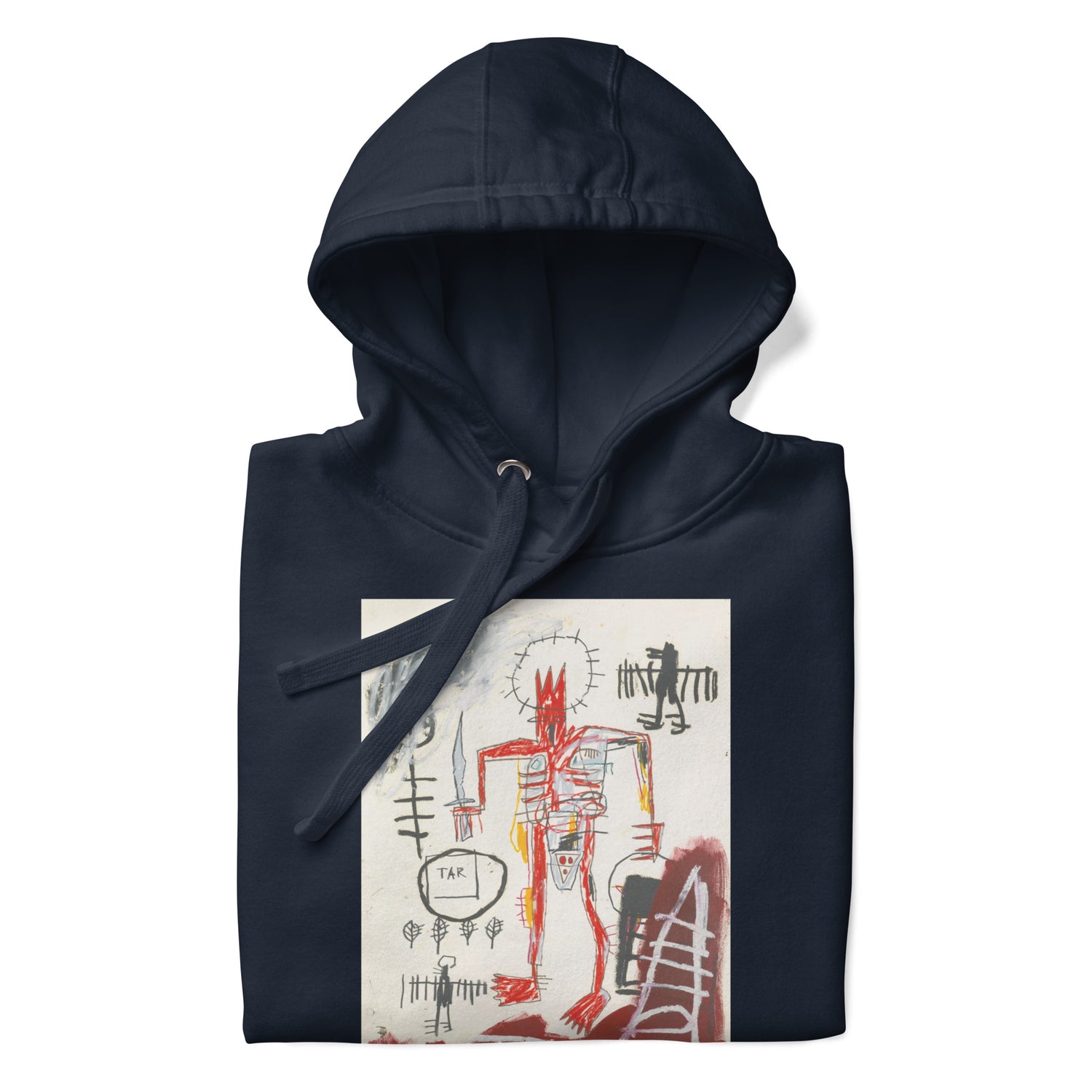 Jean-Michel Basquiat "Untitled" Artwork Printed Premium Streetwear Sweatshirt Hoodie Navy Blue