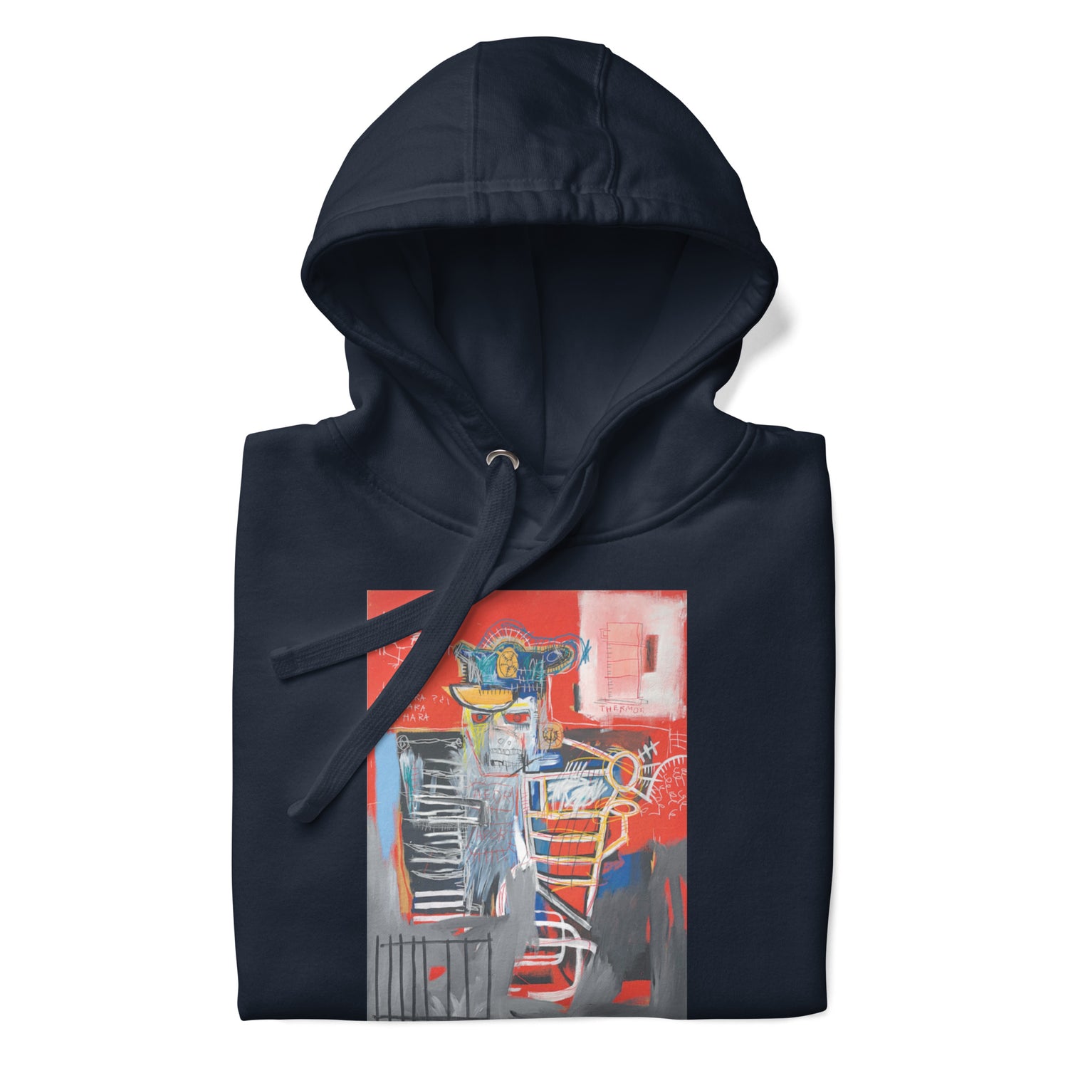 Jean-Michel Basquiat "La Hara" Artwork Printed Premium Streetwear Sweatshirt Hoodie Navy Blue