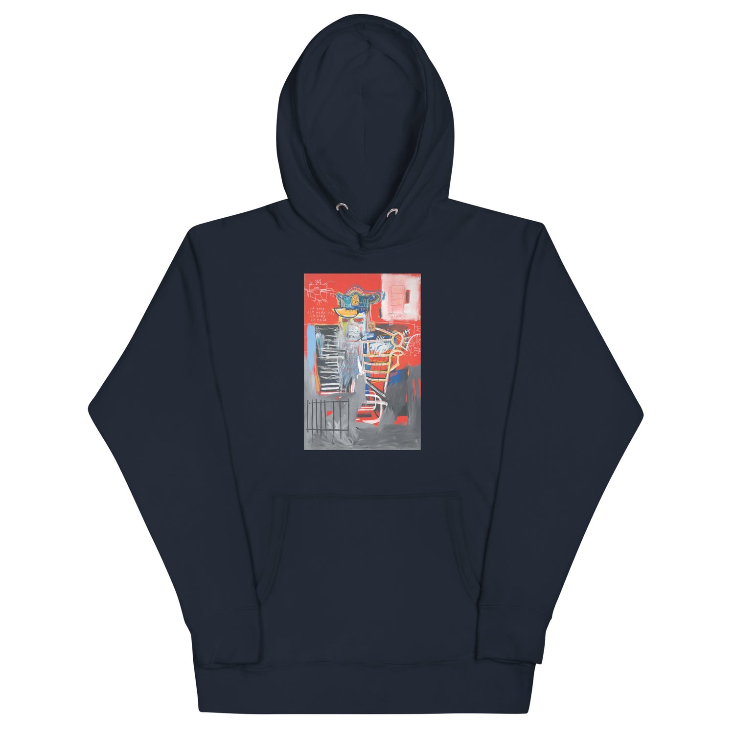 Jean-Michel Basquiat "La Hara" Artwork Printed Premium Streetwear Sweatshirt Hoodie Navy Blue