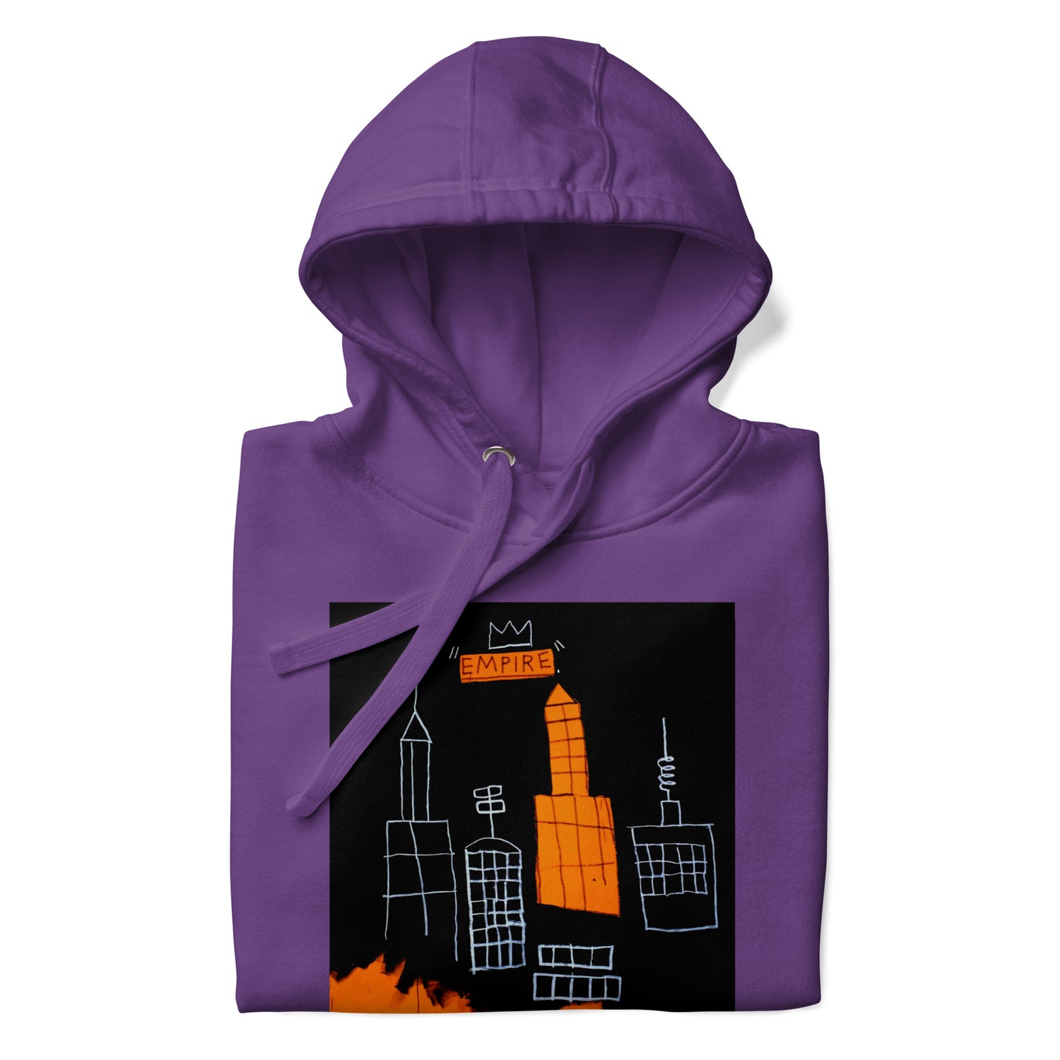 Jean-Michel Basquiat "Mecca" Artwork Printed Premium Streetwear Sweatshirt Hoodie Purple