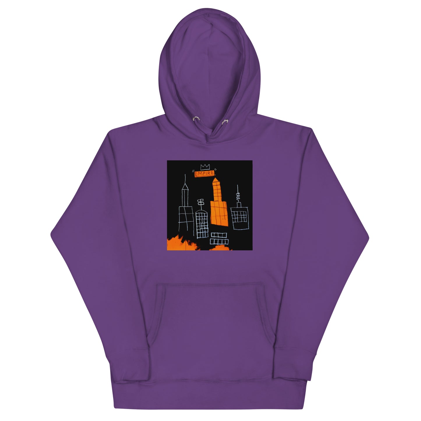 Jean-Michel Basquiat "Mecca" Artwork Printed Premium Streetwear Sweatshirt Hoodie Purple