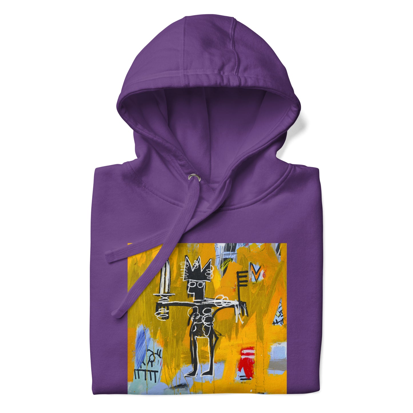 Jean-Michel Basquiat "Julius Caesar on Gold" Artwork Printed Premium Streetwear Sweatshirt Hoodie Purple