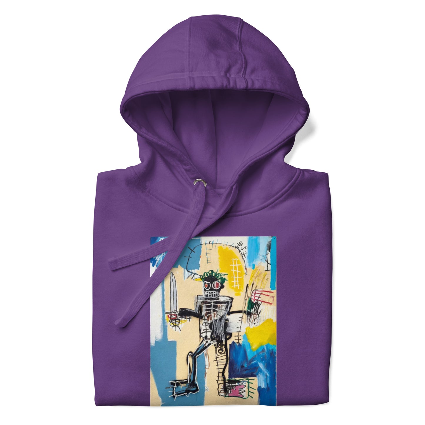 Jean-Michel Basquiat "Warrior" Artwork Printed Premium Streetwear Sweatshirt Hoodie Purple