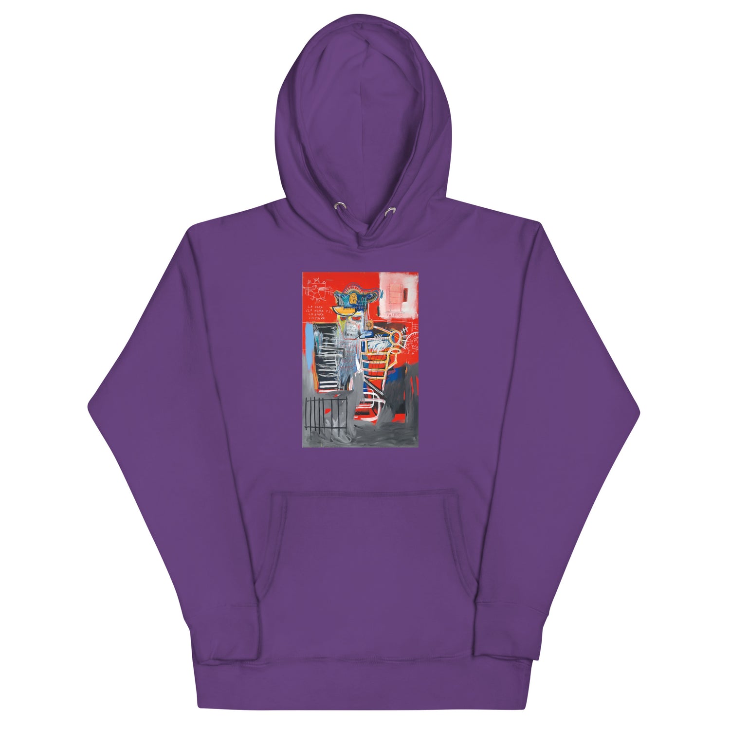 Jean-Michel Basquiat "La Hara" Artwork Printed Premium Streetwear Sweatshirt Hoodie Purple