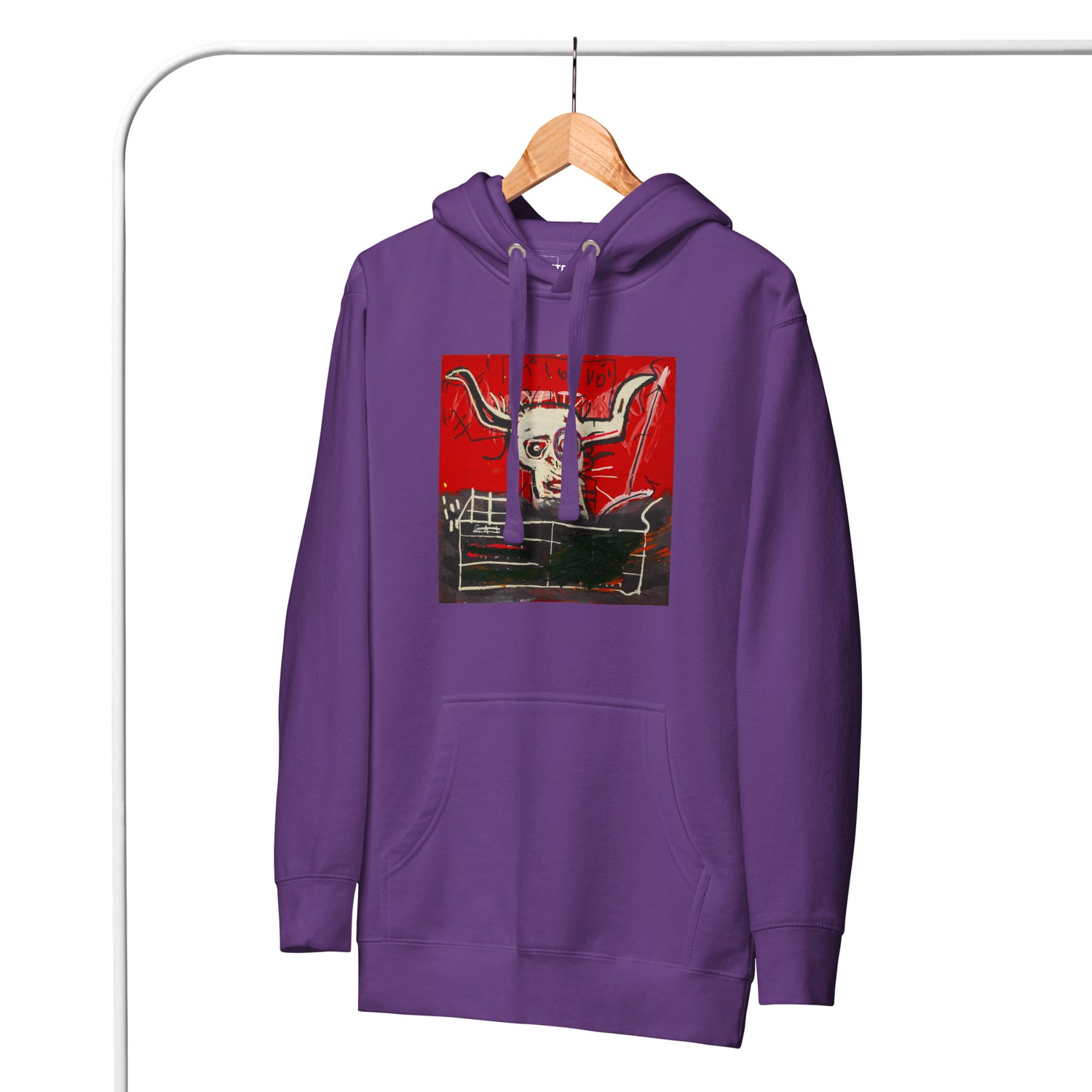 Jean-Michel Basquiat "Cabra" Artwork Printed Premium Streetwear Sweatshirt Hoodie Purple