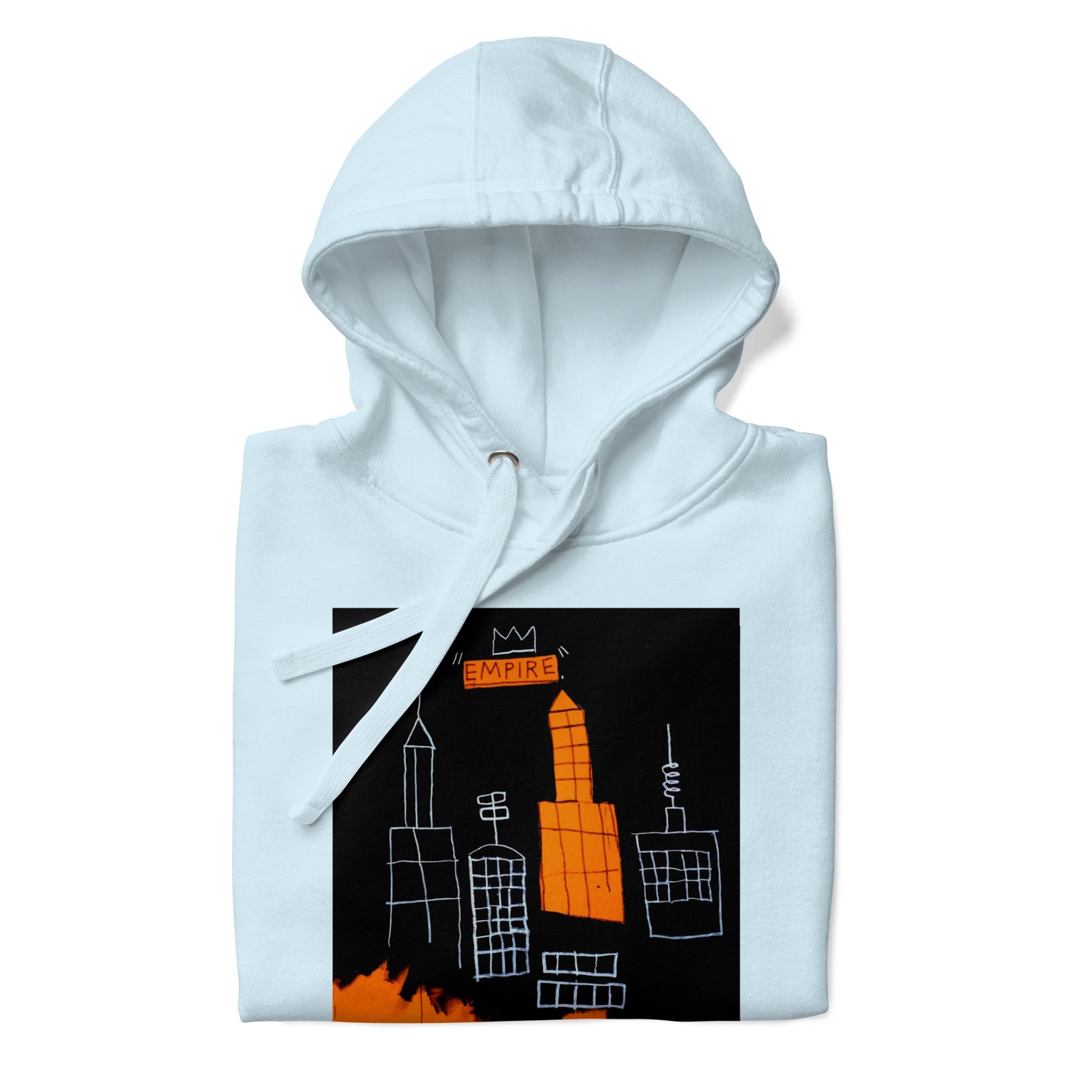 Jean-Michel Basquiat "Mecca" Artwork Printed Premium Streetwear Sweatshirt Hoodie Ice Blue