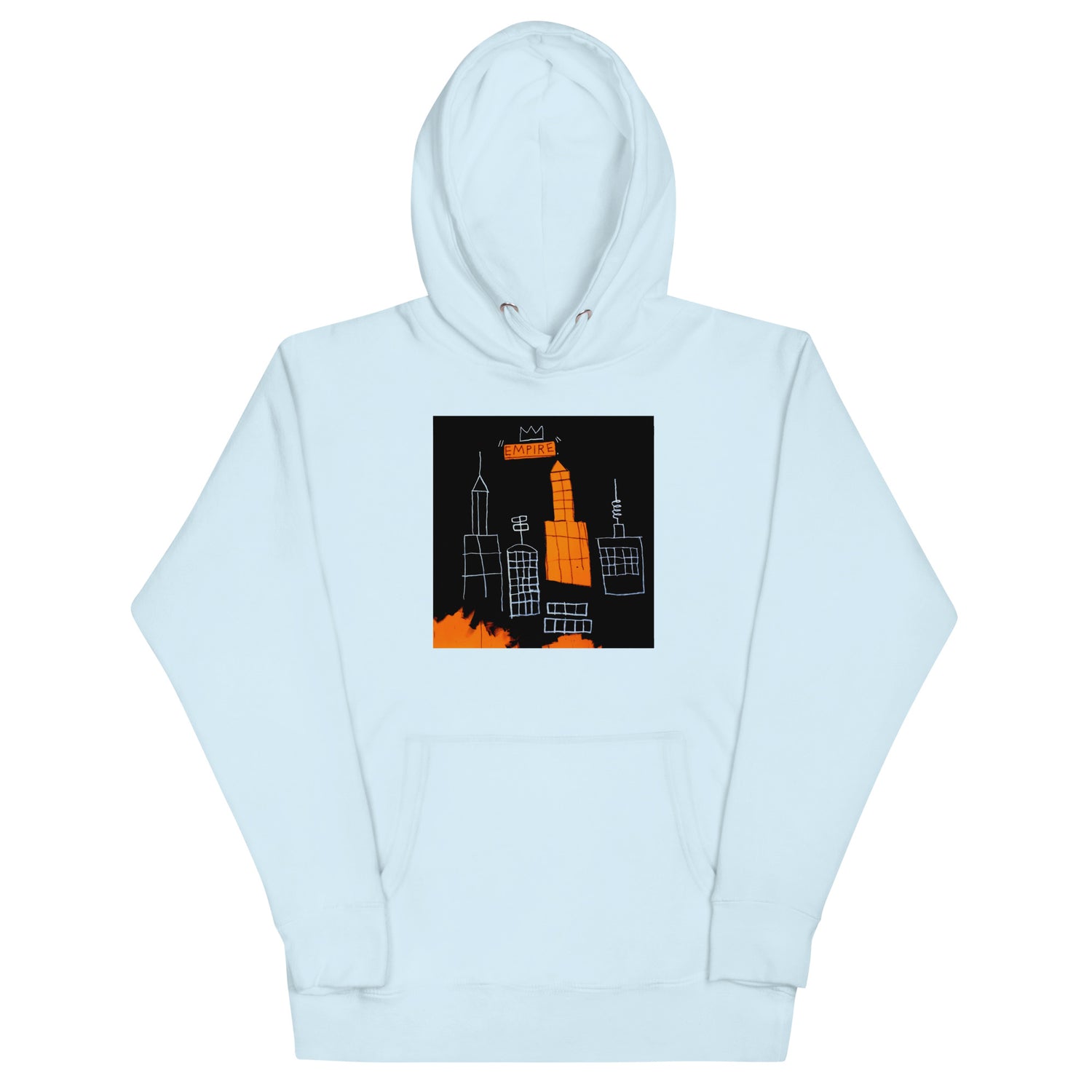 Jean-Michel Basquiat "Mecca" Artwork Printed Premium Streetwear Sweatshirt Hoodie Ice Blue