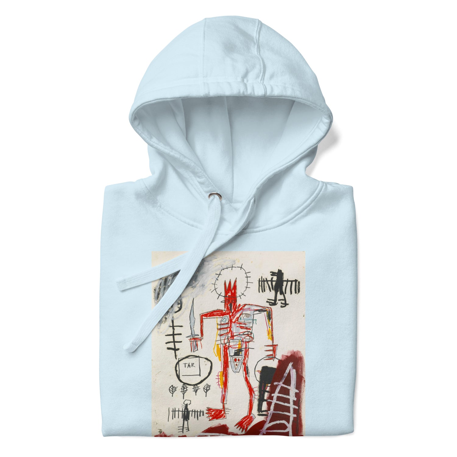 Jean-Michel Basquiat "Untitled" Artwork Printed Premium Streetwear Sweatshirt Hoodie Ice Blue