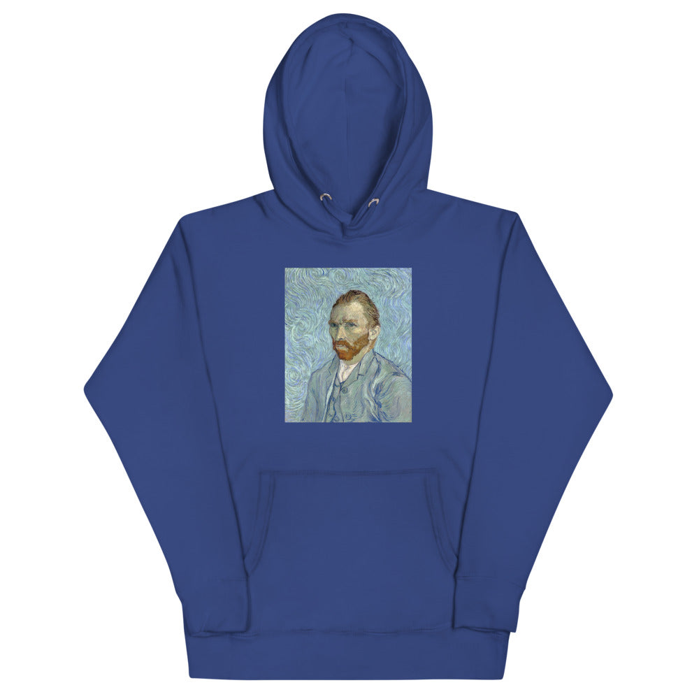 Vincent Van Gogh Self-portrait (1889) Painting Printed Premium Royal Blue Hoodie Sweatshirt Streetwear