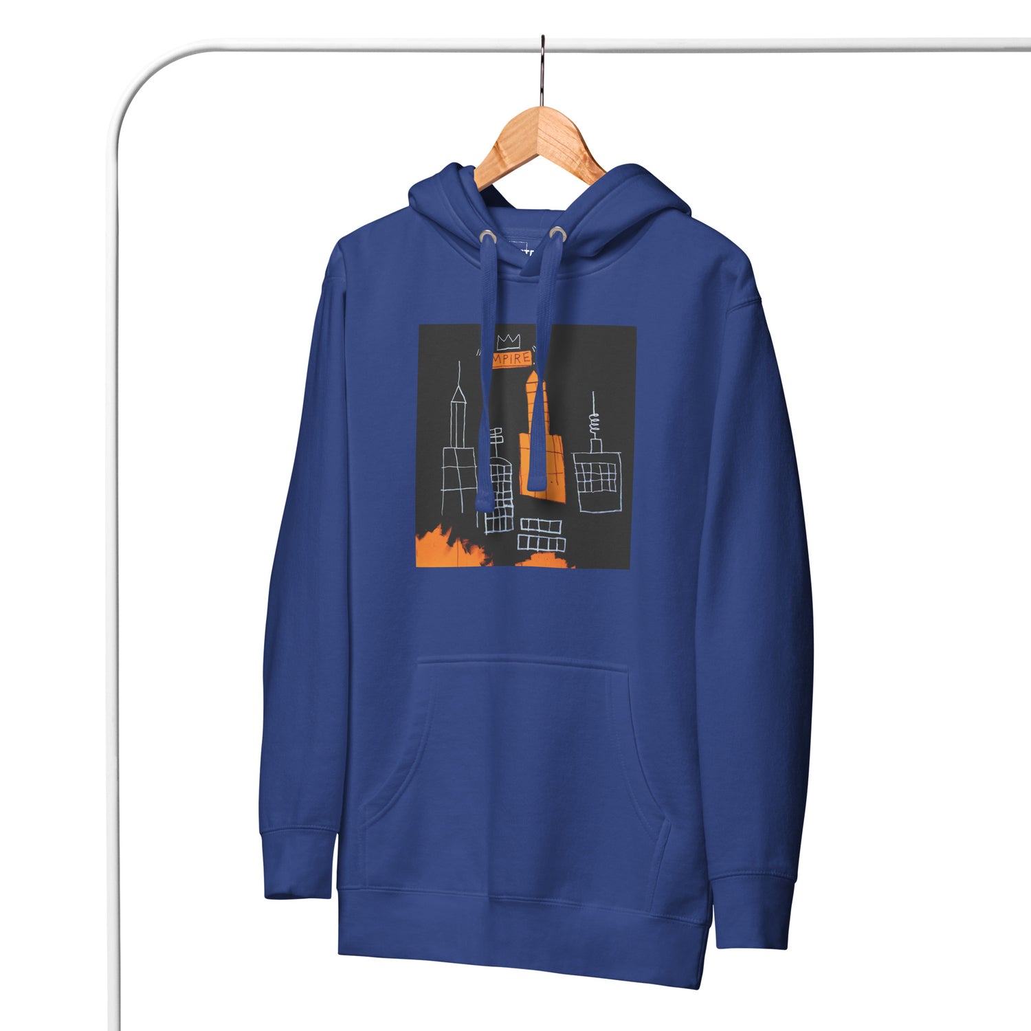 Jean-Michel Basquiat "Mecca" Artwork Printed Premium Streetwear Sweatshirt Hoodie Royal Blue