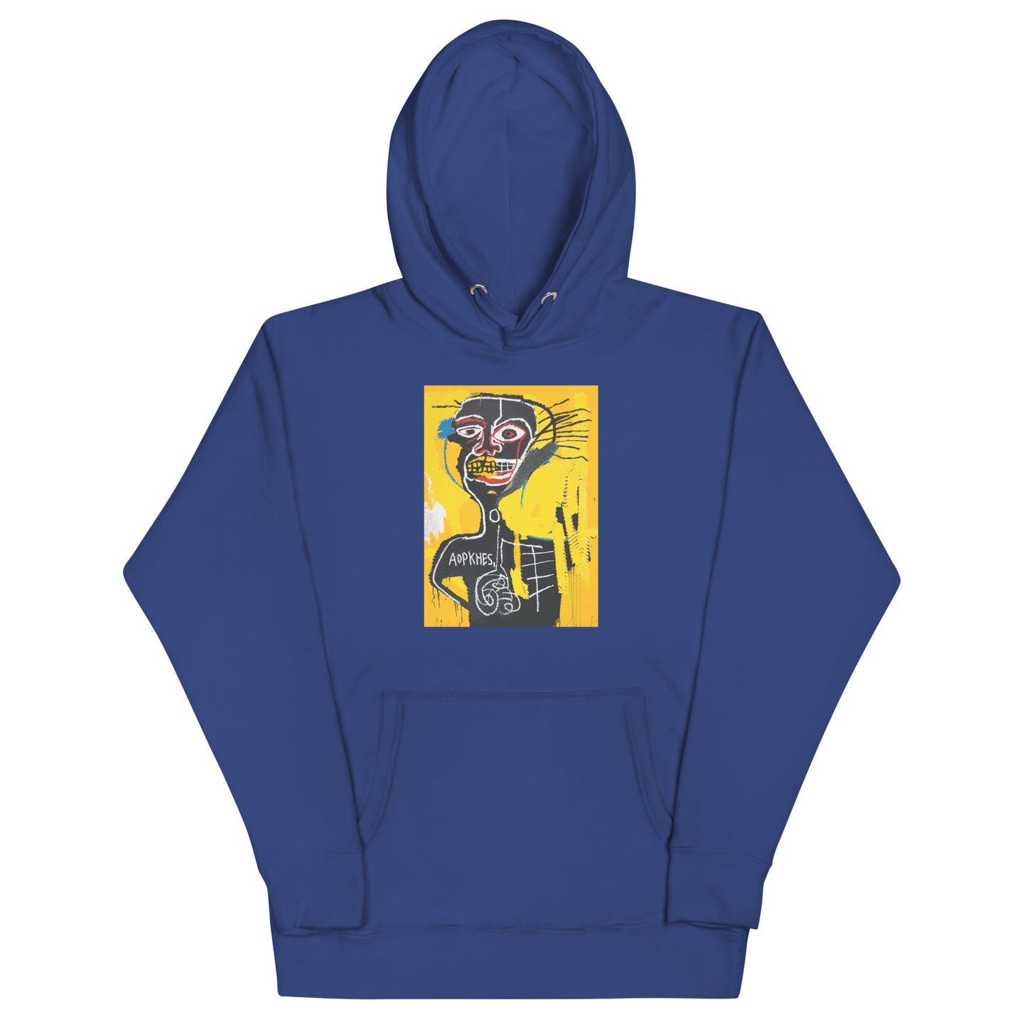 Jean-Michel Basquiat "Cabeza" Artwork Printed Premium Streetwear Sweatshirt Hoodie Royal Blue