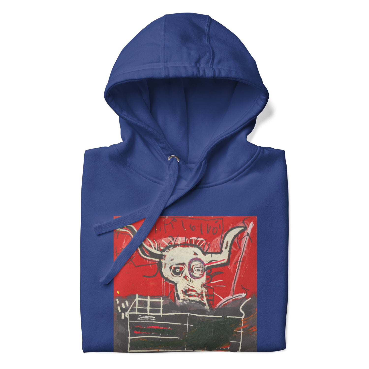 Jean-Michel Basquiat "Cabra" Artwork Printed Premium Streetwear Sweatshirt Hoodie Royal Blue