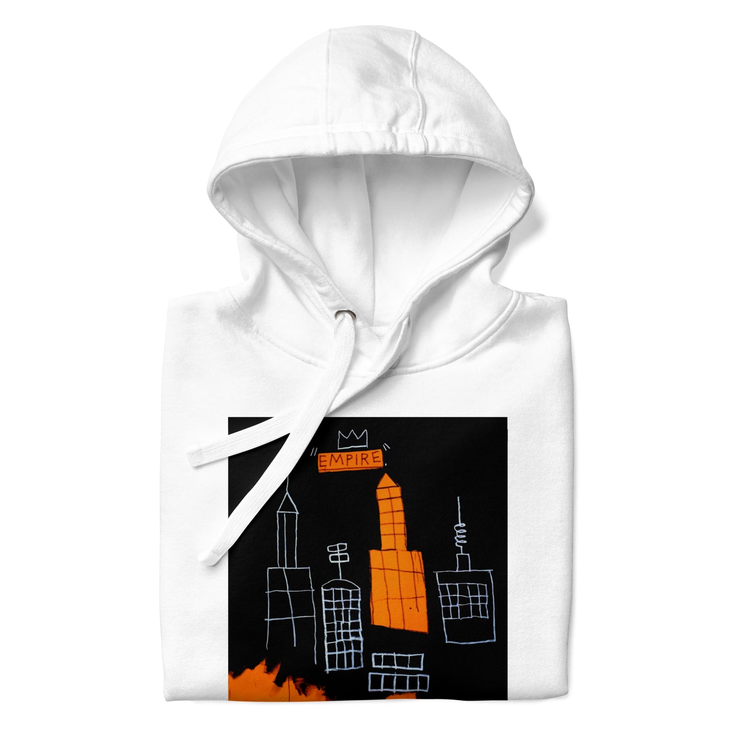 Jean-Michel Basquiat "Mecca" Artwork Printed Premium Streetwear Sweatshirt Hoodie White