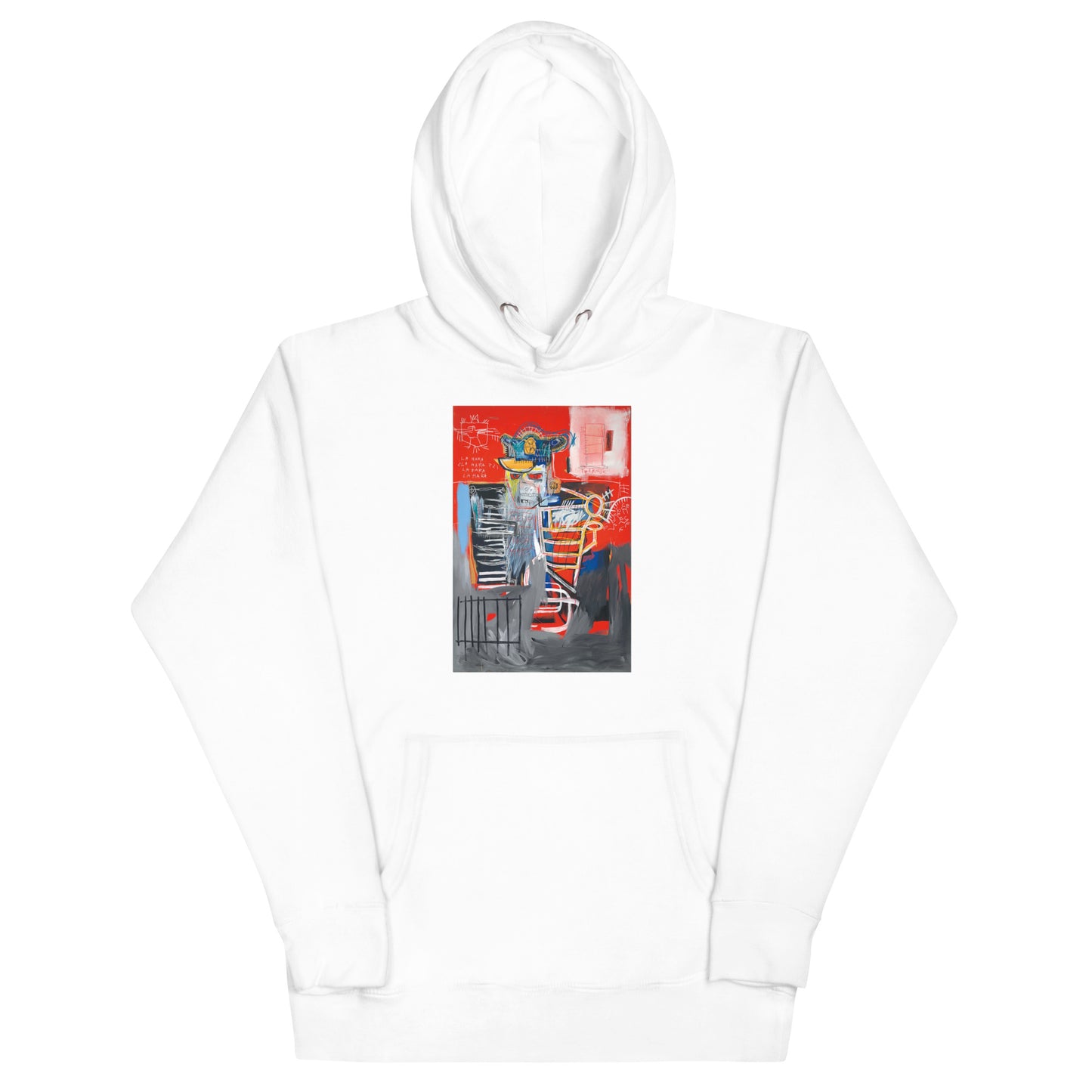 Jean-Michel Basquiat "La Hara" Artwork Printed Premium Streetwear Sweatshirt Hoodie White