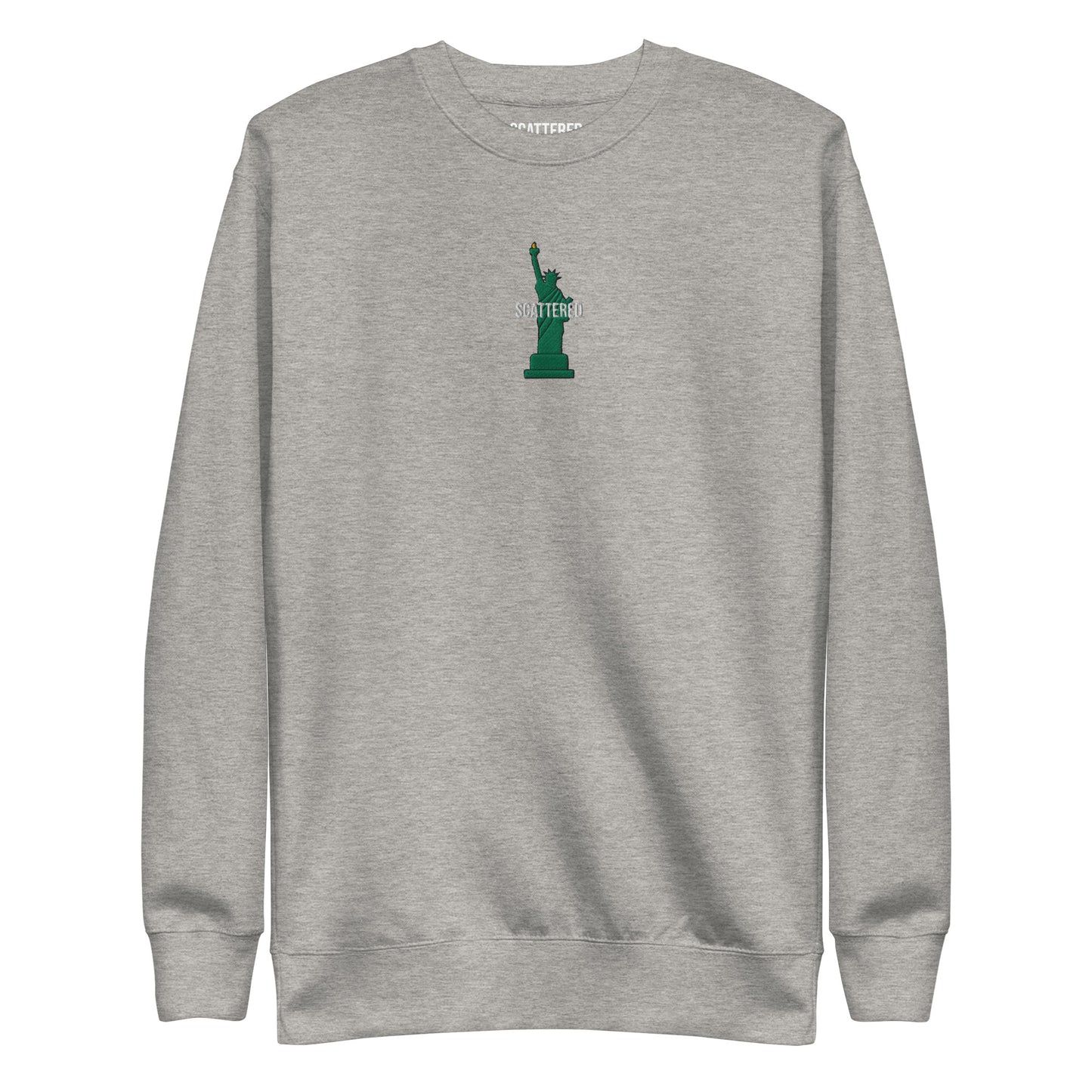 Statue of Liberty Embroidered Logo Premium Crewneck Sweatshirt