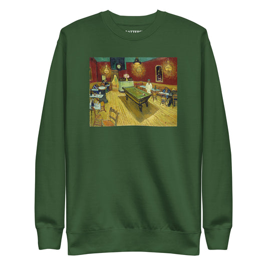 Vincent Van Gogh Le Café de Nuit (The Night Café) Painting Printed Premium Crewneck Sweatshirt