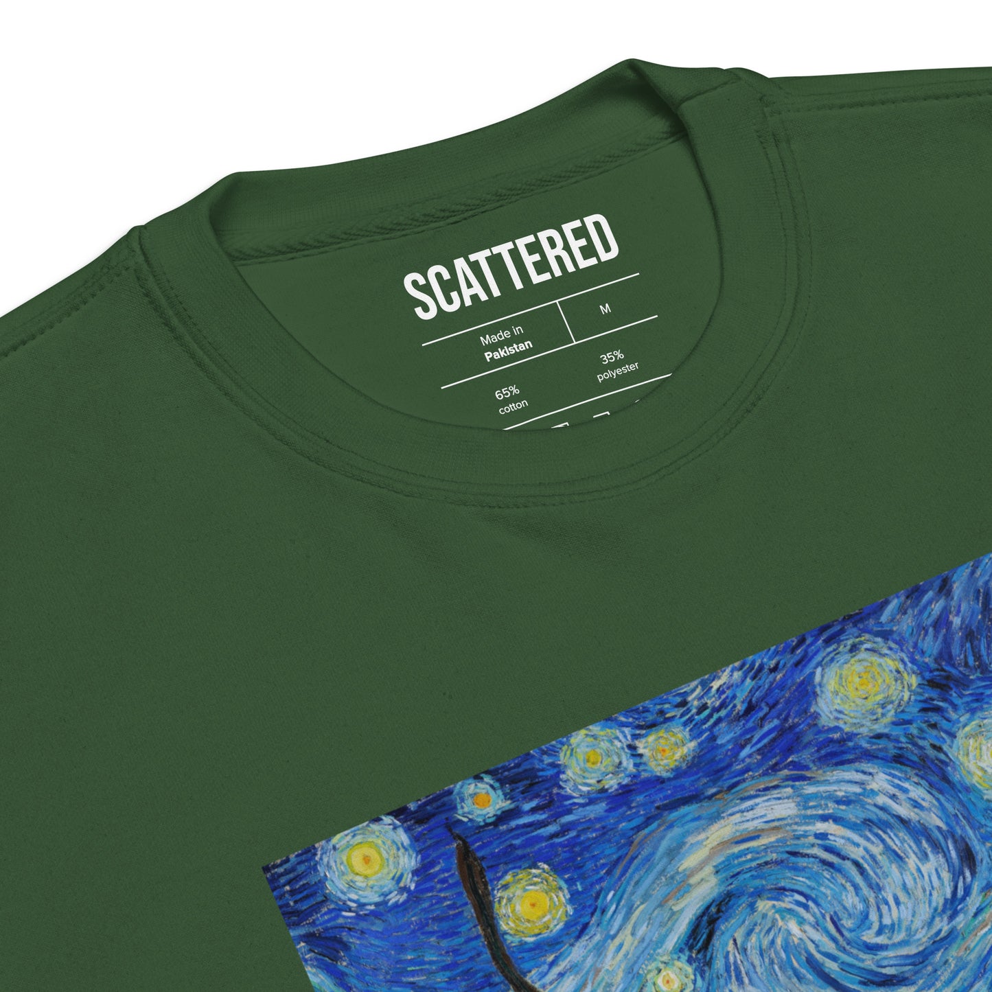 Vincent Van Gogh The Starry Night Painting Printed Premium Crewneck Sweatshirt